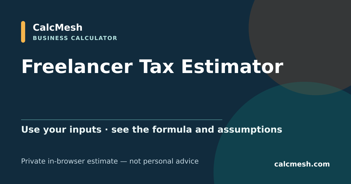 Shareable card for Freelancer Tax Estimator, Quarterly Taxes & Self-Employment Tax