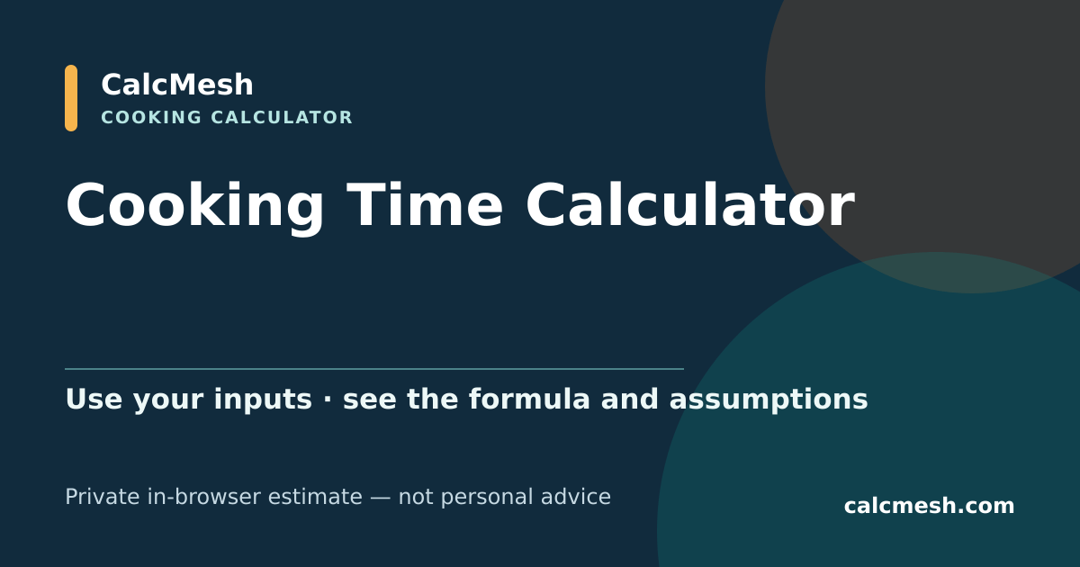 Shareable card for Cooking Time Calculator, Meat & Poultry by Weight, Method & Safe Temp