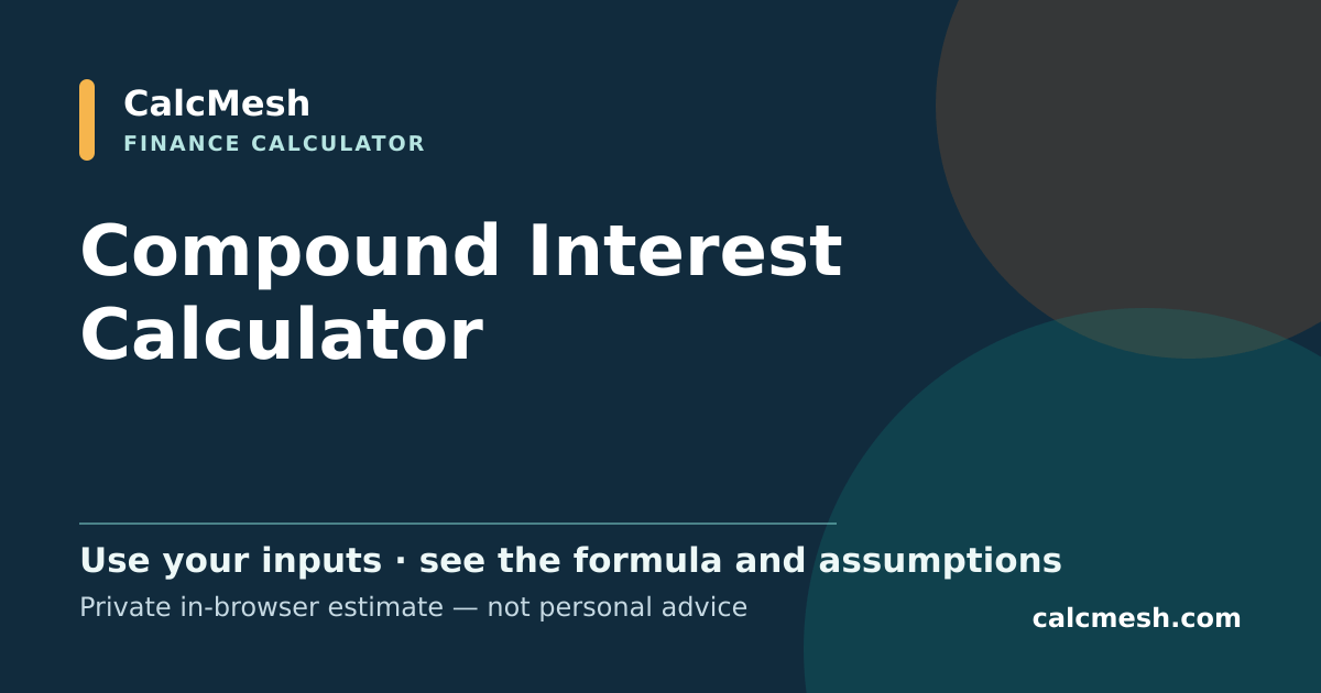 Shareable card for Compound Interest Calculator with Monthly Contributions (2026)