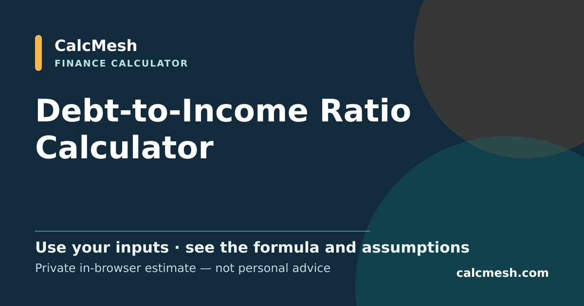 Shareable card for DTI Calculator: Debt-to-Income Ratio