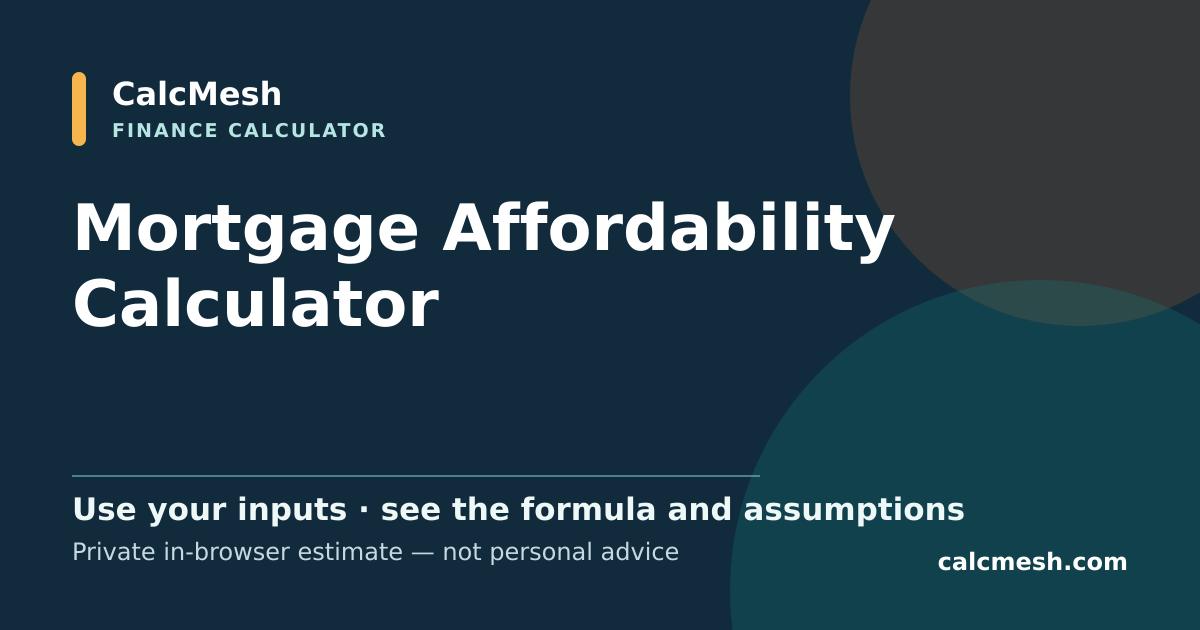 Shareable card for Mortgage Affordability Calculator, Max Home Price