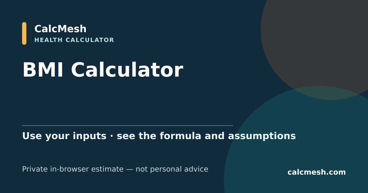 Shareable card for BMI Calculator: Adult Body Mass Index