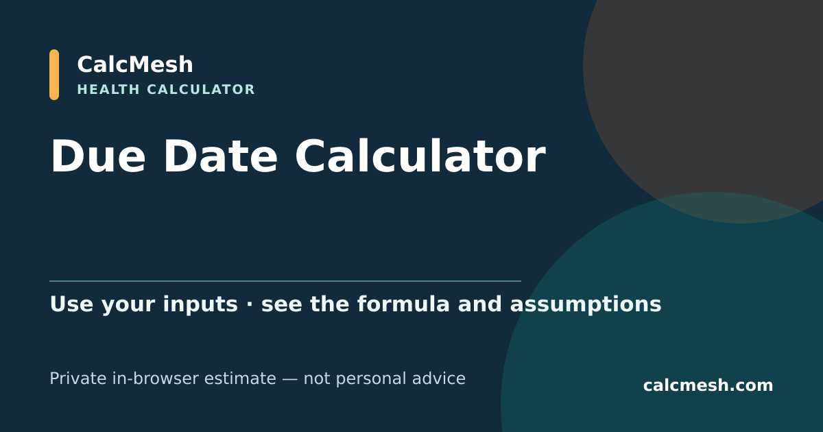 Shareable card for Due Date Calculator, Pregnancy Timeline & Trimester Tracker