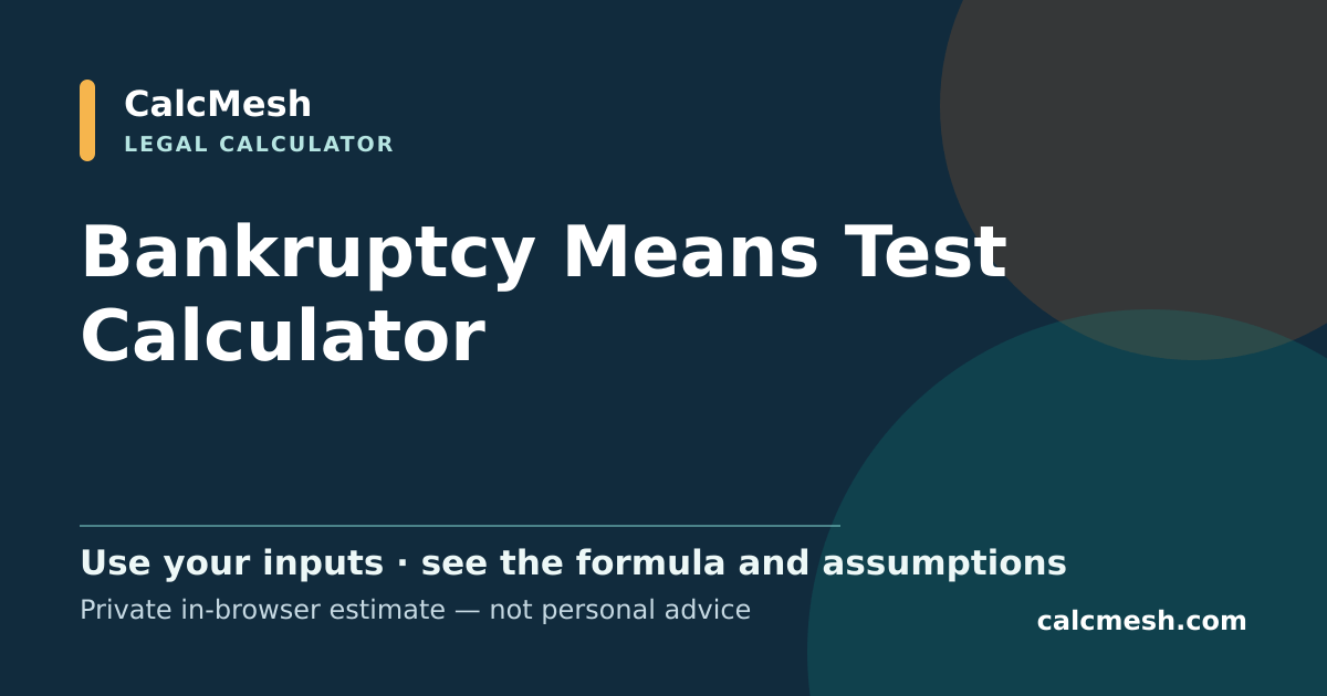 Shareable card for Bankruptcy Means Test Calculator, Chapter 7 Eligibility