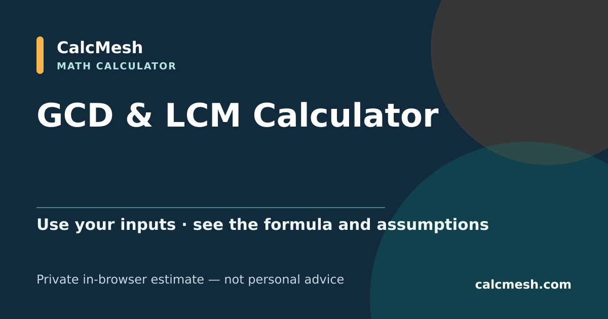 Shareable card for GCD & LCM Calculator, Greatest Common Divisor & Prime Factorization