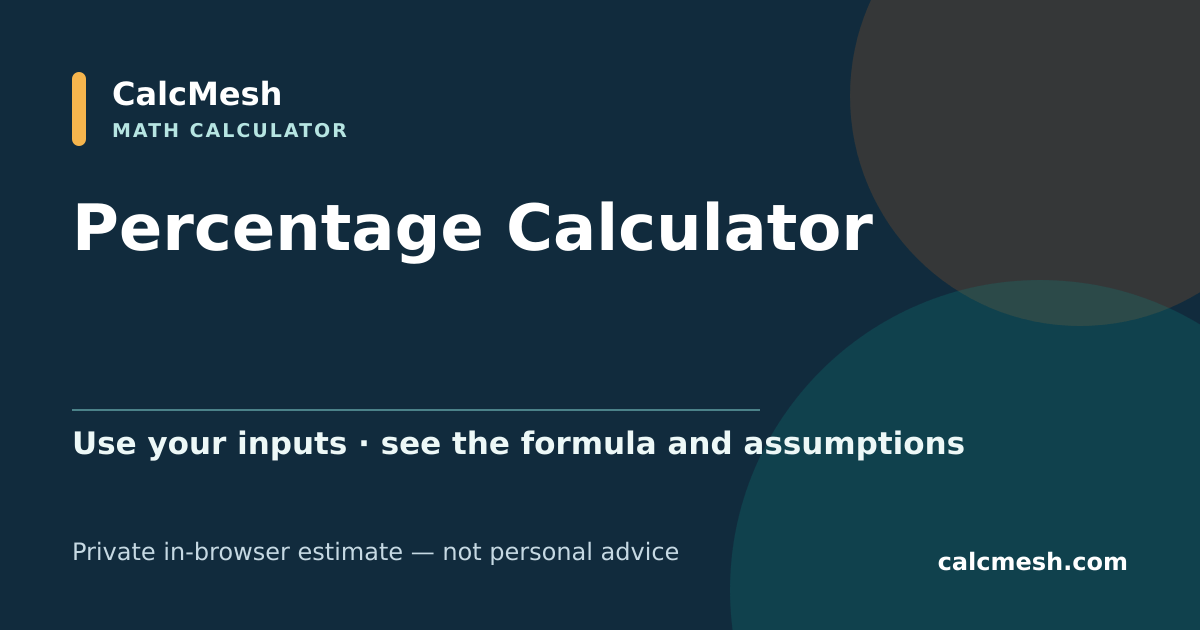 Shareable card for Percentage Calculator, Find %, Increase, Decrease & Difference